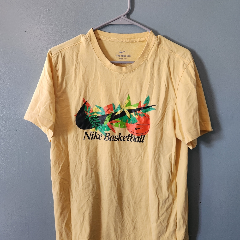 Nike Tan Floral Logo T-Shirt